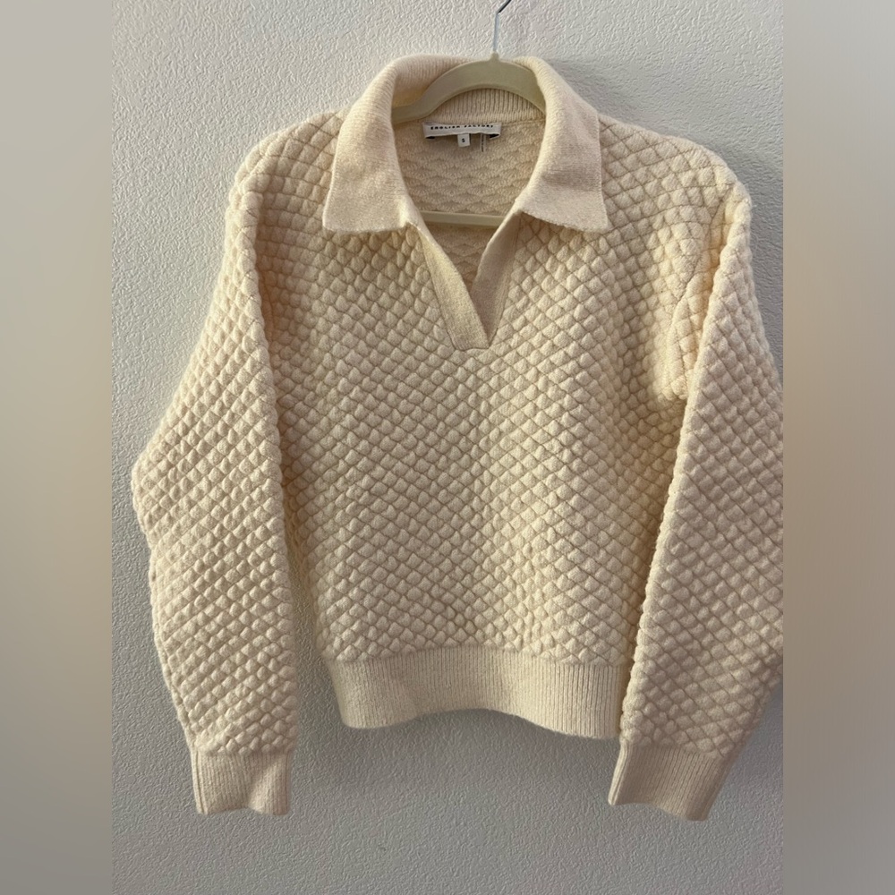 English Factory Textured V Neck Sweater